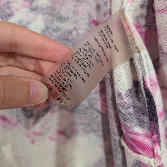 Amanda Green Lightweight Floral Cardigan Purple Pink White Size Small - Picture 3 of 4